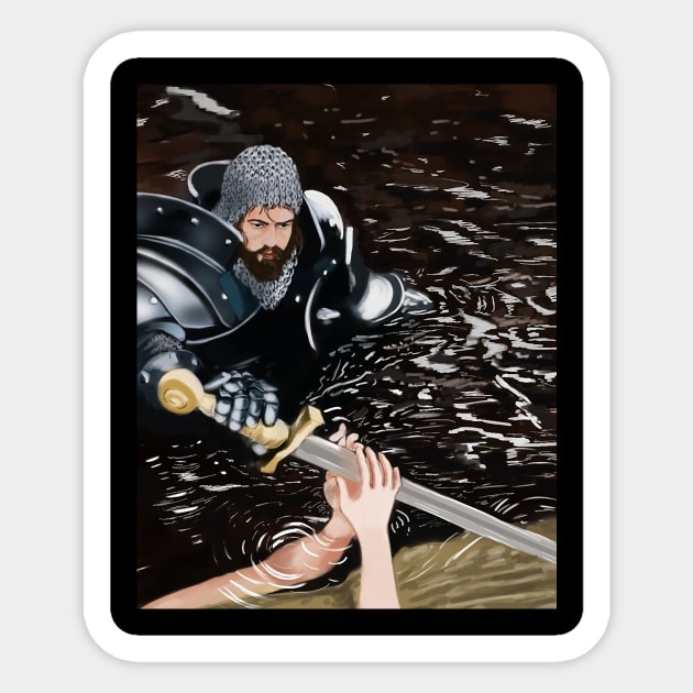 excalibur Sticker by digital oil painting